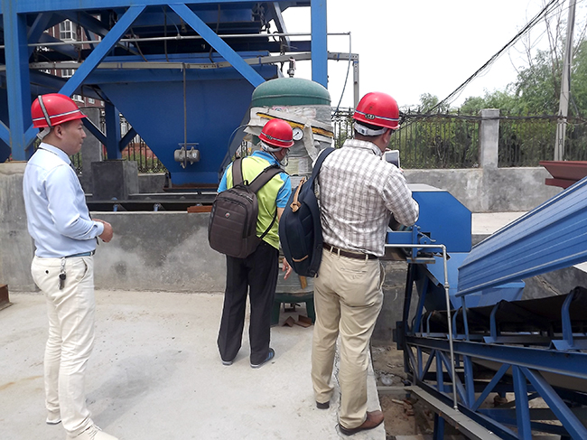 South Korean customers inspects Jianxin brand concrete mixin