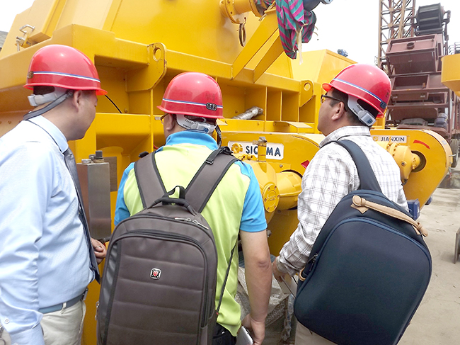 South Korean customers inspects Jianxin brand concrete mixin
