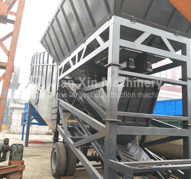 YHZS50 mobile concrete batching plant 