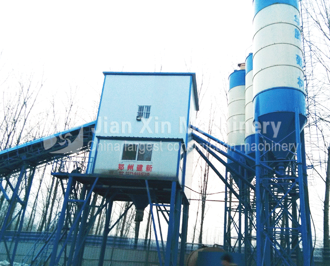 HZS120 concrete batching plant