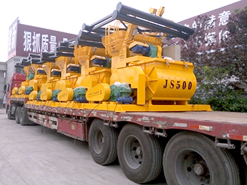 Recently seven forced concrete mixers of Jianxin Machinery