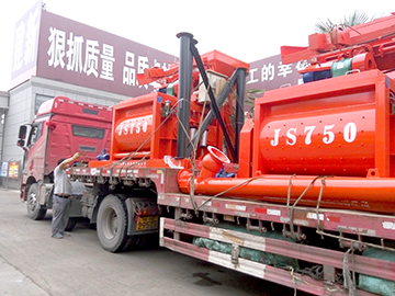 The delivery site of HZS35 concrete batching Plant from Jian