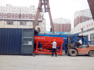 PLD800 concrete batching machine loaded to Thailand