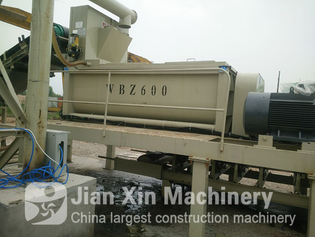 The stable soil mixing plant of zhengzhou jianxin works in wuhan, China.