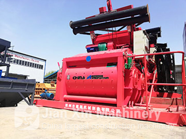 Zhengzhou Jianxin Machinery 3 sets of JS500 compulsory concrete mixer sent to Ningxia Gansu