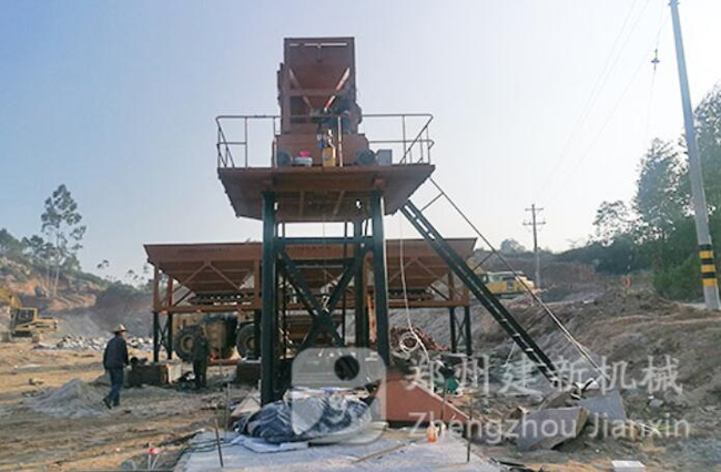  New machinery Fujian Zhangzhou 50 concrete mixing plant was built(图1)
